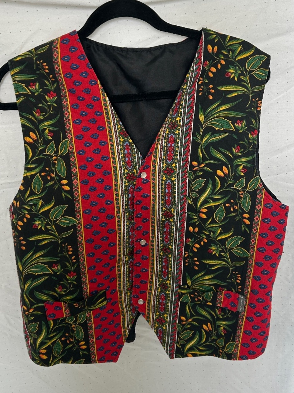 Vintage Vibrant Print Vest